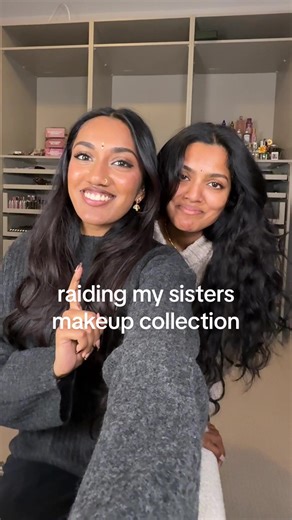 STOLE MAKEUP FROM MY SISTER🤩🤩 @dhivya sri 🤫🤫 #sisters #bigsis #sistergoals #Siblings #makeuphaul @Diorbeauty @Patrick Ta Beauty @rhode skin