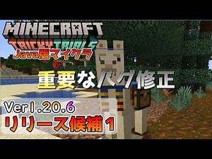 【マイクラ情報】Ver1.20.6 ラマに関する重要なバグ修正とVer1.21の日本語のタイトル発表!? Java版マインクラフト・リリース候補1 今後のアップデート情報