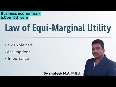Law of Equi-Marginal Utility | Business Economics – B.Com 5th Sem