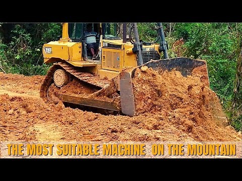The Most Suitable Dozer For Working in The Forest - Dozer CAT D7R Open Mountain Road