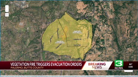 District Fire in Butte County prompts evacuation orders, warnings
