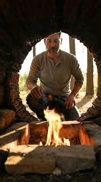 Living Alone in a Modern Shelter Inside a Massive Tree Log