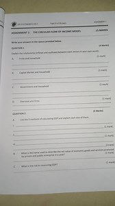 Assignment 1: The Circular Flow of Income ModelQuestion 1Exp... | Filo