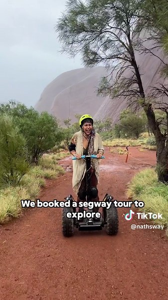 We saw waterfalls on Uluṟu! 🤯💦 - Have you ever wondered what Uluṟu looks like when it’s raining? After a storm, large quantities of water run off from the top of the rock and create these amazing waterfalls! I was lucky enough to witness this rare natural phenomenon during my recent visit to Uluṟu and the entire experience was unforgettable. We booked a tour with Uluru Segway Tours to get a closer look at the base of Uluru where we could stop to admire these jaw-dropping waterfalls. Due to the