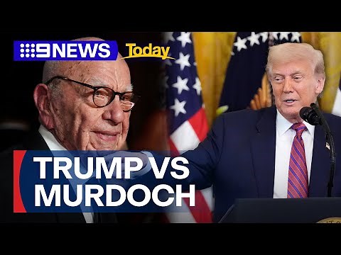 Donald Trump doubles down on threats to sue media tycoon Rupert Murdoch | 9 News Australia