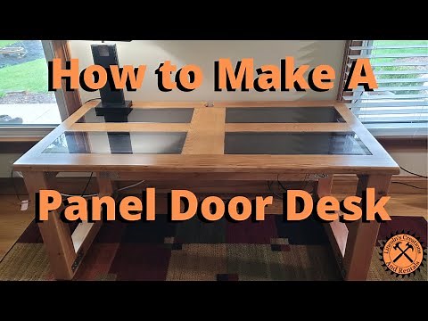 DIY Desk Using An Old Six Panel Door