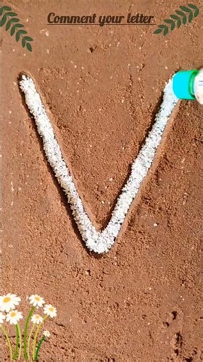 👇"V"Letter Art #shorts