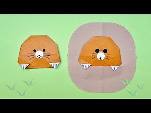 Audio commentary on how to fold the origami "Mole" (Otochi)