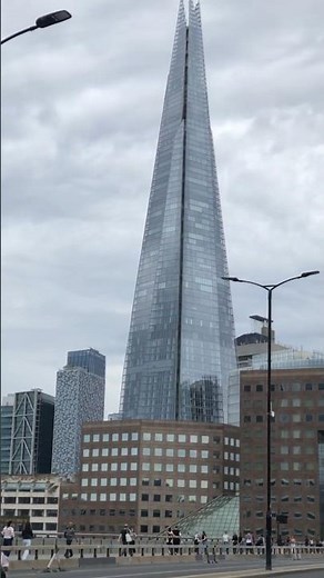 The Shard from London Bridge🔺🇬🇧 🏙️ #shorts #london #placestovisit #theshard