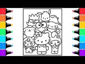 Sanrio Characters Coloring Pages | How to Color Sanrio Characters | Ohuhu Markers