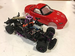HPI RS4 mini nitro: body finished, quick track run | Mini Nitro RC