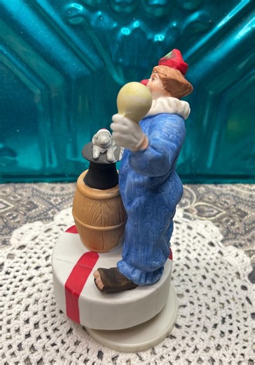 Vintage Ceramic Clown Turning Music Box - Etsy