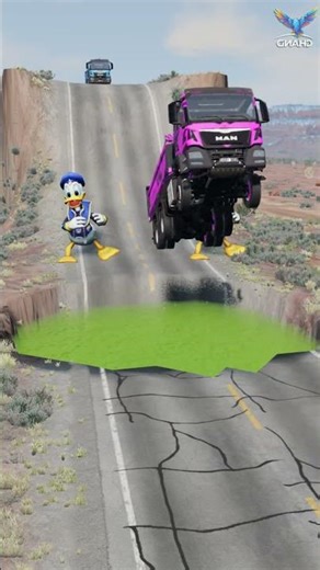 Dump Truck VS Water Pit: Hilarious Splash Fail! 😂