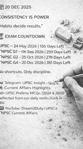 Exam Countdown begins #tnpscstudy #upsc
