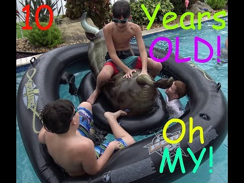 10th Birthday Boys Pool & Piñata Party FUN!