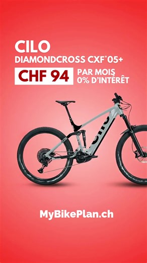 💥 Réduction de CHF 1'000 ! Le Cilo Diamondcross CXF°05 : puissant, agile et prêt pour tous les sentiers. La puissance suisse à un prix imbattable à partir de CHF 94 / mois, bien sûr avec un taux d'intérêt de 0 % ! ⚡️ ✅ 1 000 CHF de réduction 💸 0 % d'intérêt 🚴 Bike now, Pay Later ✨ Conseil gratuit et sans engagement #mybikeplan #ebike #bike #velo #buynowpaylater #bikenowpaylater #switzerland #cilo #cilobike #mountainbike #deal #rabatt | MyBikePlan