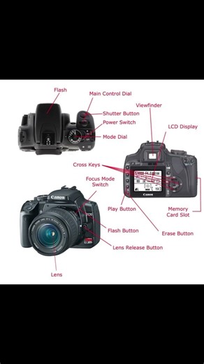 camara structure|#design |name of camara parts|view and diagram #camara #parts #photo #viral #shot 📷