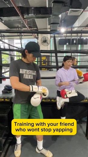 Elite Boxing & Muay Thai Gym on Instagram: "When you came to train but your friend came for a chismis session 😭 #trainelite #eliteboxing #elitemuaythai"