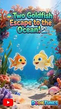 🐠 Two Goldfish Escape to the Ocean! 🌊 Fun Kids Song | Sea Animals Adventure | DodieTunes
