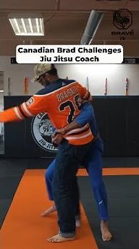 Canadian Brad Challenges Jiu Jitsu Coach #shorts