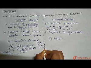 How does ecological isolation differ from temporal isolation? | CLASS 12 | EVOLUTION | BIOLOGY |...