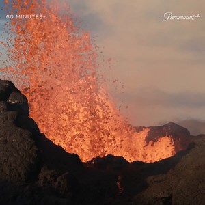 Streaming now on Paramount , Seth Doane ventures to an active and dynamic volcano in Iceland, where particularly hot lava — reaching temperatures of more than 2,000 degrees — breaks through the earth’s surface from unusual depths. https://cbsn.ws/2QdPRUG | 60 Minutes