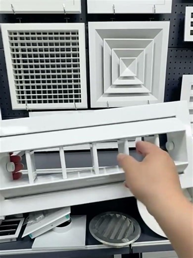 🌬️ Drum-Type Air Diffuser | 4-Way Adjustable Square Air Vent 🌬️