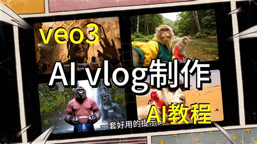 【AIvlog】全网爆火的AI-vlog究竟是怎样做的？今天就来用Veo3教会你，带你从零基础入门AI视频制作，手把手教学，学完即可精通实现商业变现——AI创作