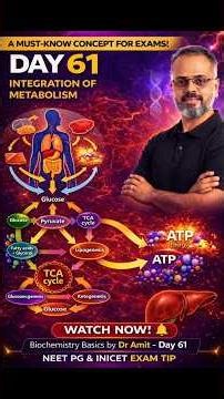 Integration of Metabolism || Day 61 of 100 || Biochemistry High Yield MCQ #biochemistry #neetpg