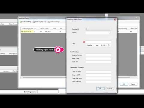 RestorePro Restoration Management Softwre - Moisture Readings Tutorial
