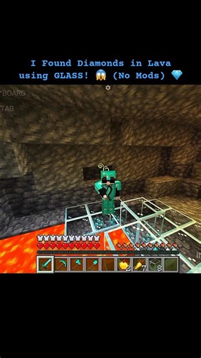 I Found Diamonds in Lava using GLASS! 😱 (No Mods) 💎