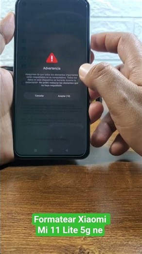 Formatting Xiaomi Mi 11 Lite 5G NE #smartphone #cellphonebattery #tips
