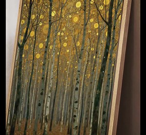Framed Autumn Forest Canvas Art: Birch Tree Wall Decor - Etsy