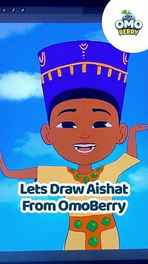 🎨 Let’s Draw & Color Aishat in Ancient Egypt 👑 OmoBerry Shorts #drawandcolor