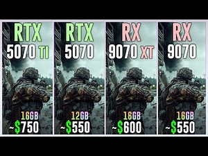 RTX 5070 Ti vs RTX 5070 vs RX 9070 XT vs RX 9070 - Test In 20 Games | 1080p | 1440p | 4K