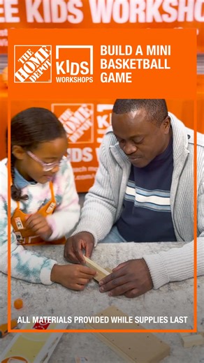 Build a fun mini basketball game at our free in-store Kids Workshop—while supplies last. | The Home Depot