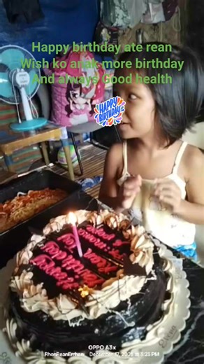 Happy birthday ate rean cnxa na anak kong Yan lang nakayanan ni papa sa birthday mo. Wish ko more birthday to come and good health always #wish #goodhealth #birthday #cake | Jojo Luzon