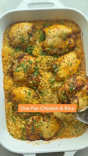 Easy Baked Chicken Thighs and Rice Recipe