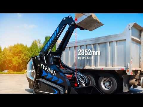 POWERFUL Typhon Stomp X1300 Mini Skid Steer Loader for Small Construction Projects