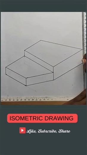 How to draw Isometric drawing #shorts #shortsvideo #youtubeshorts #3d #drawing