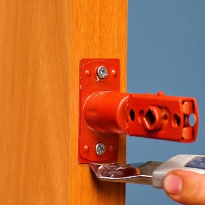 107K views · 142 reactions | Installing A Brand New Lock Thanks for watching! Please be aware that this video is for entertainment purposes only and techniques shown should not be attempted at home! | Crafty Panda How | Facebook