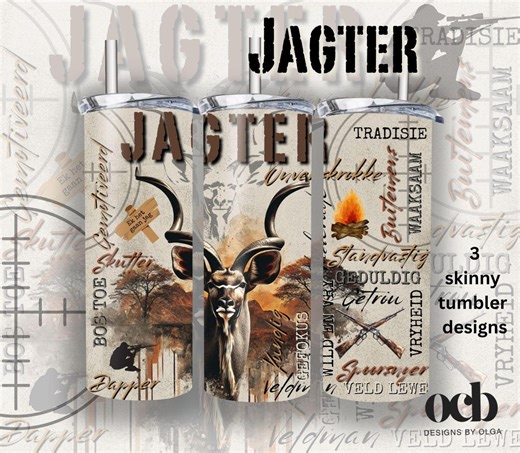 Waterverf Jagter Tema 20oz Skinny Tumbler PNG Bundel | Jag Ontwerp | Jag Buitelug Sublimasie - Etsy