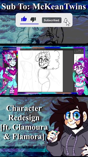 CHARACTER REDESIGN// 3 Character Drawings 😍🐴🧜‍♀️✨ #shorts
