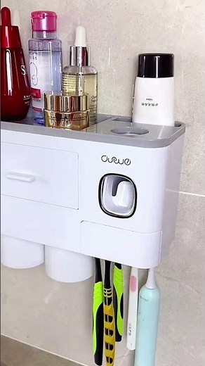 Glass Wall Mounted Toothbrush Holder for Bathroom