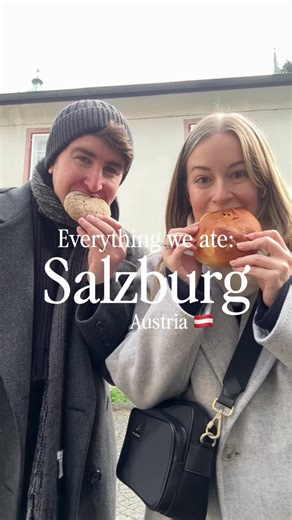 Everything we ate in Salzburg, Austria! 🇦🇹 It was a quick 48 hours visiting this beautiful city, and we managed to squeeze in some delicious food too. #foodexplorer #austrianfood #salzburg🇦🇹 #visitaustria