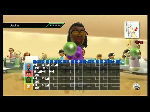 Wii Sports Bowling - Matt Vs. Ren Vs. Jackie Vs. Jessie