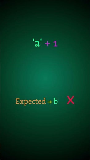 Why 'a' + 1 Is 98 😳