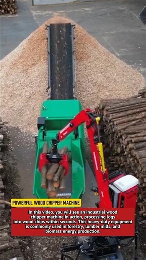 Powerful Wood Chipper Machine | Amazing Log Crusher & Industrial Wood Processing.