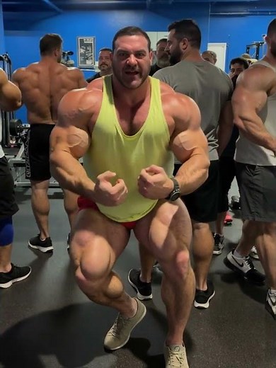 Massive Bodybuilder Flexing