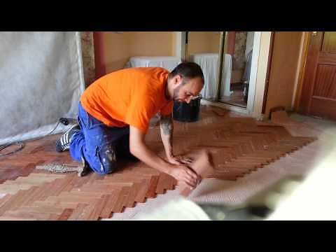 Colocación parquet espiga